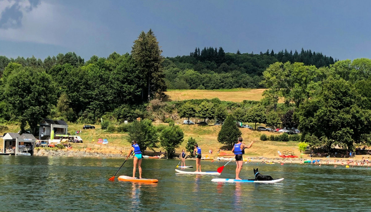 Paddle lac de la Raviège Salvetat chien